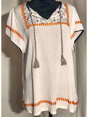 Signature Studio Ethnic Mexican Blouse, Small